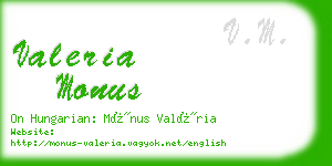 valeria monus business card